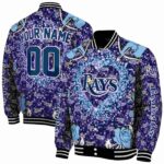 custom tampa bay rays heart explosion navy jacket best selling