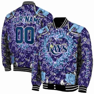 custom tampa bay rays heart explosion navy jacket fashion forward