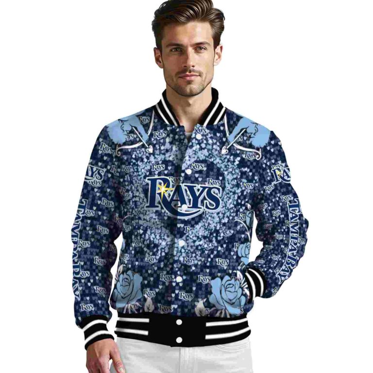 custom tampa bay rays heart explosion navy jacket high quality