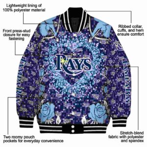 custom tampa bay rays heart explosion navy jacket new arrival