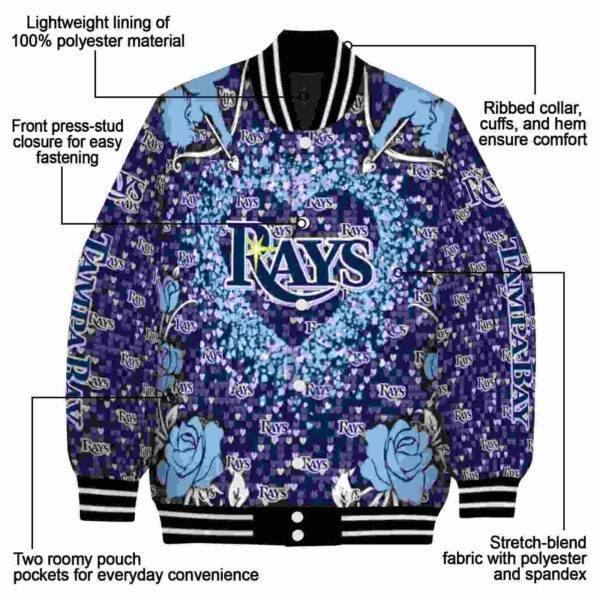 custom tampa bay rays heart explosion navy jacket new arrival