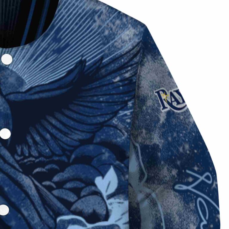 custom tampa bay rays praying hands navy jacket premium grade