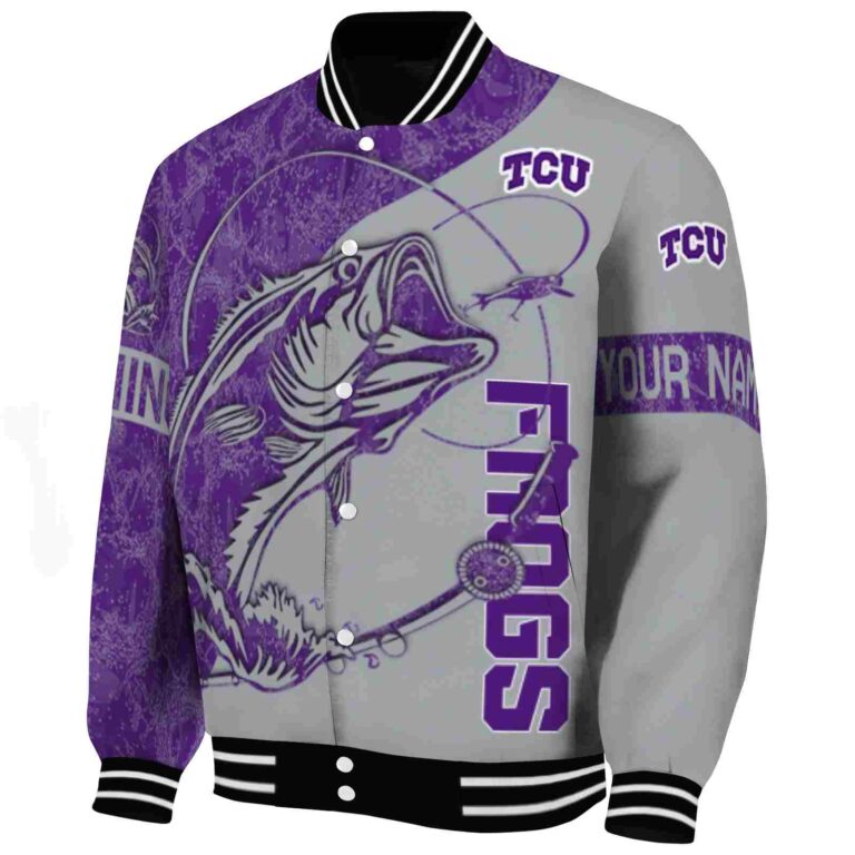 custom tcu horned frogs fishing rod grey jacket best selling