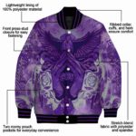 custom tcu horned frogs praying hands purple jacket best selling