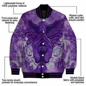 custom tcu horned frogs praying hands purple jacket new arrival