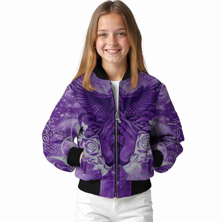 custom tcu horned frogs praying hands purple jacket top rated