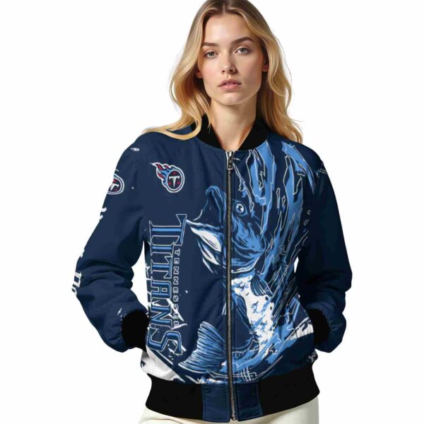 custom tennessee titans fishing passion navy white jacket latest model