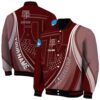 custom texas am aggies wave patterns maroon jacket fashion forward