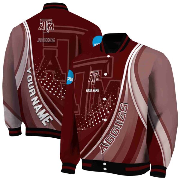 custom texas am aggies wave patterns maroon jacket fashion forward