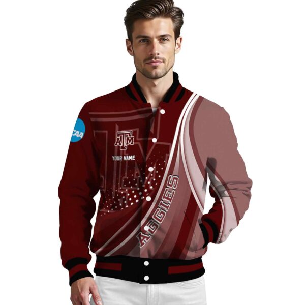 custom texas am aggies wave patterns maroon jacket high quality