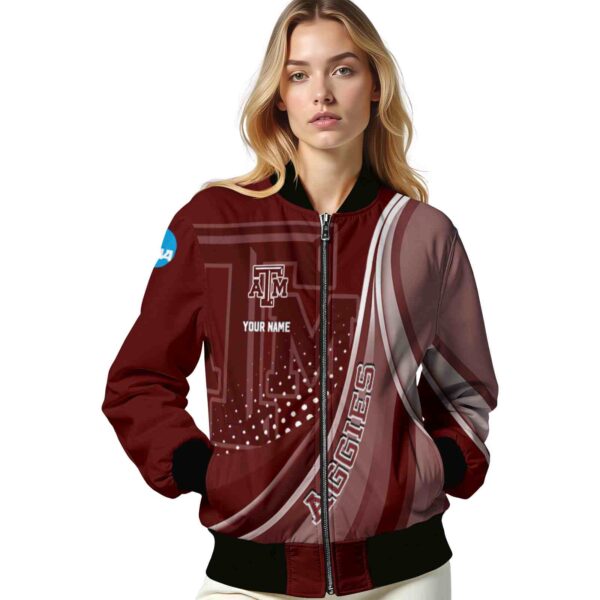 custom texas am aggies wave patterns maroon jacket latest model