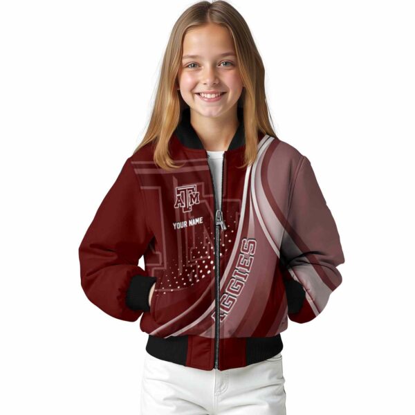 custom texas am aggies wave patterns maroon jacket top rated