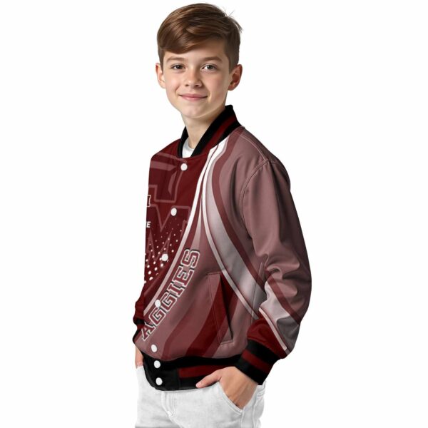 custom texas am aggies wave patterns maroon jacket trendy