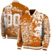 custom texas longhorns fishing art orange jacket fashion forward