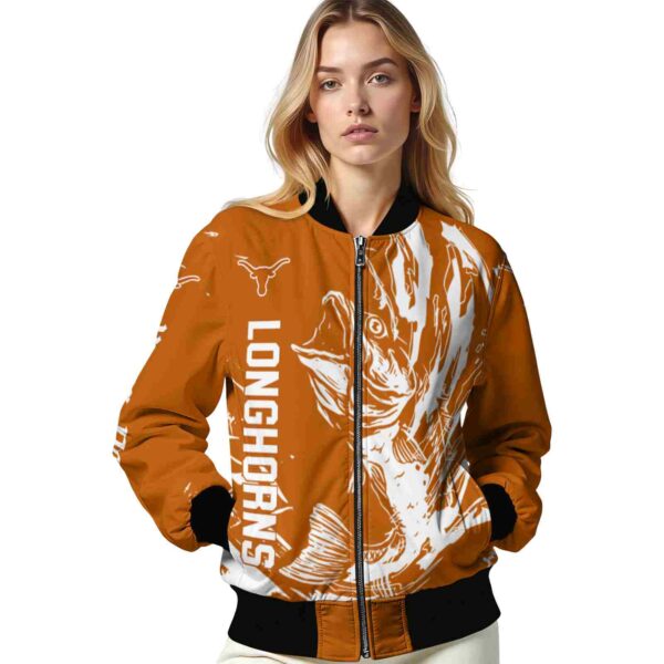 custom texas longhorns fishing passion orange white jacket latest model
