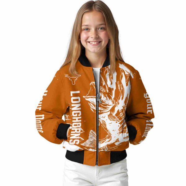 custom texas longhorns fishing passion orange white jacket top rated