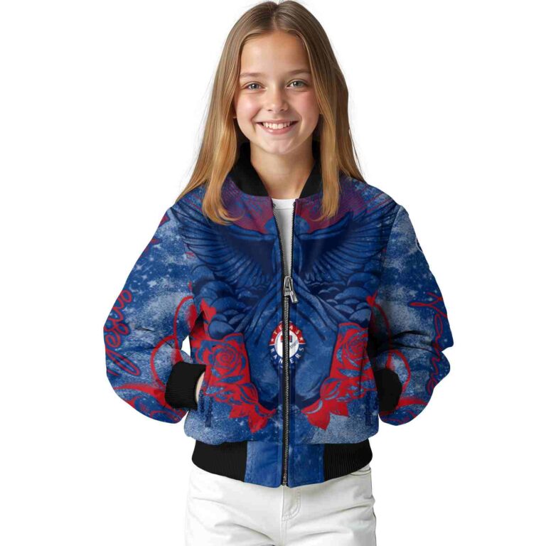 custom texas rangers praying hands blue jacket top rated