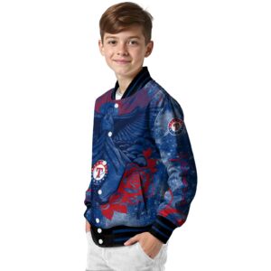 custom texas rangers praying hands blue jacket trendy