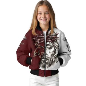 custom texas state bobcats jesus tears maroon white jacket top rated