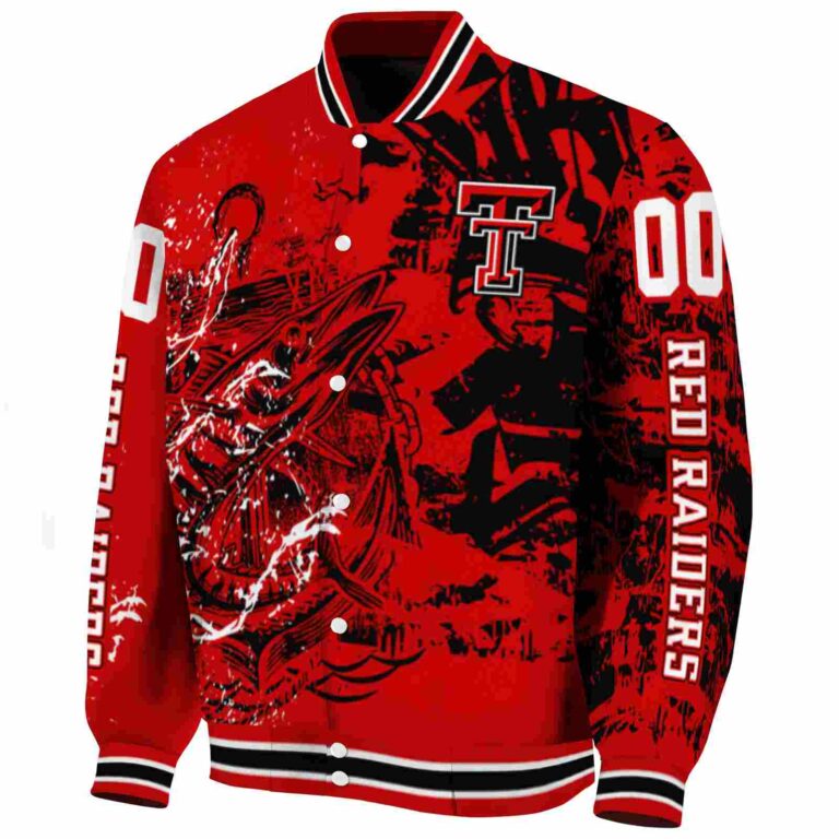 custom texas tech red raiders fishing art red jacket best selling