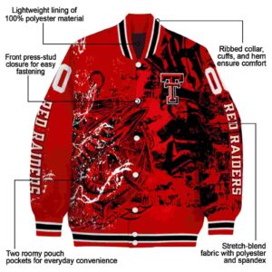custom texas tech red raiders fishing art red jacket new arrival
