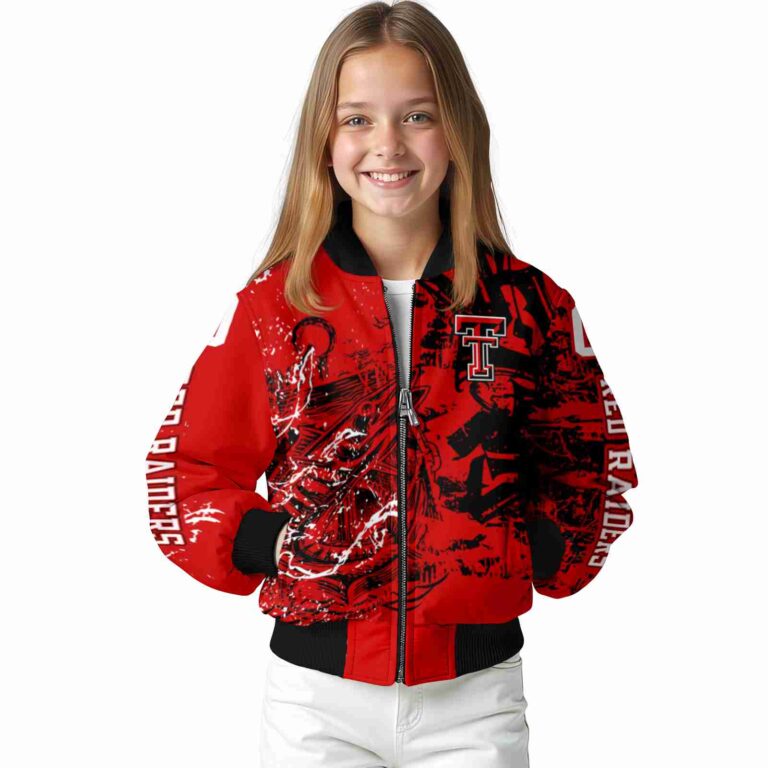 custom texas tech red raiders fishing art red jacket top rated