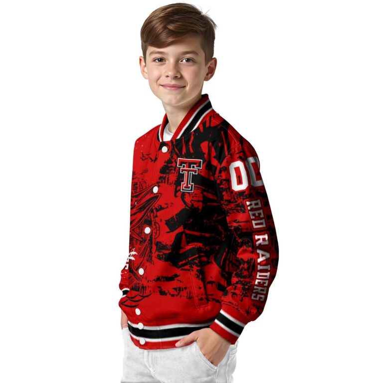 custom texas tech red raiders fishing art red jacket trendy
