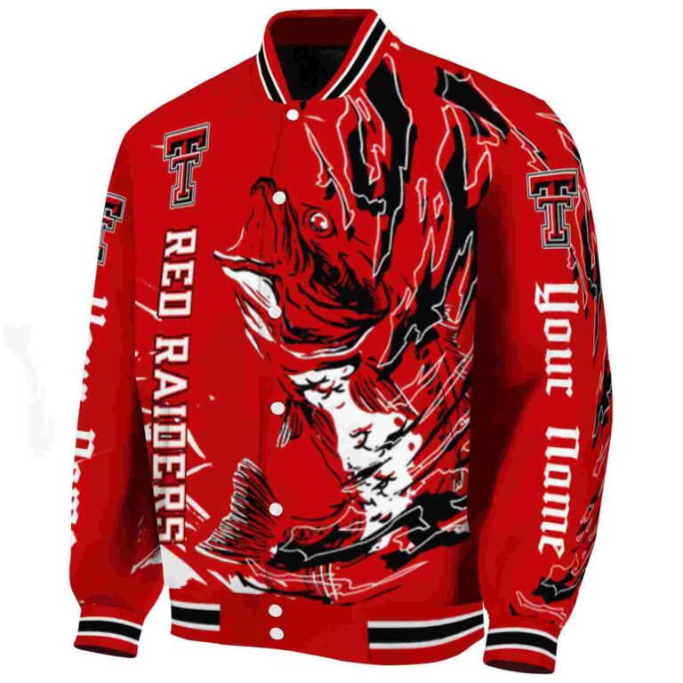 custom texas tech red raiders fishing passion red white jacket best selling