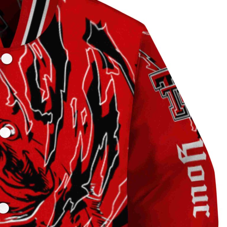 custom texas tech red raiders fishing passion red white jacket premium grade
