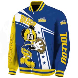 custom toledo rockets mickey football blue white jacket best selling