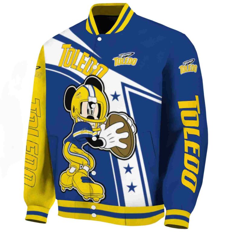 custom toledo rockets mickey football blue white jacket best selling