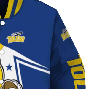 custom toledo rockets mickey football blue white jacket premium grade