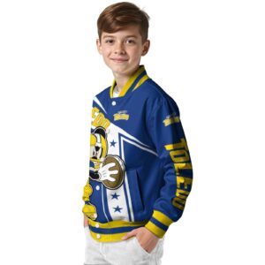 custom toledo rockets mickey football blue white jacket trendy