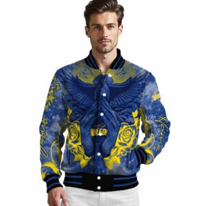 custom toledo rockets praying hands blue jacket high quality