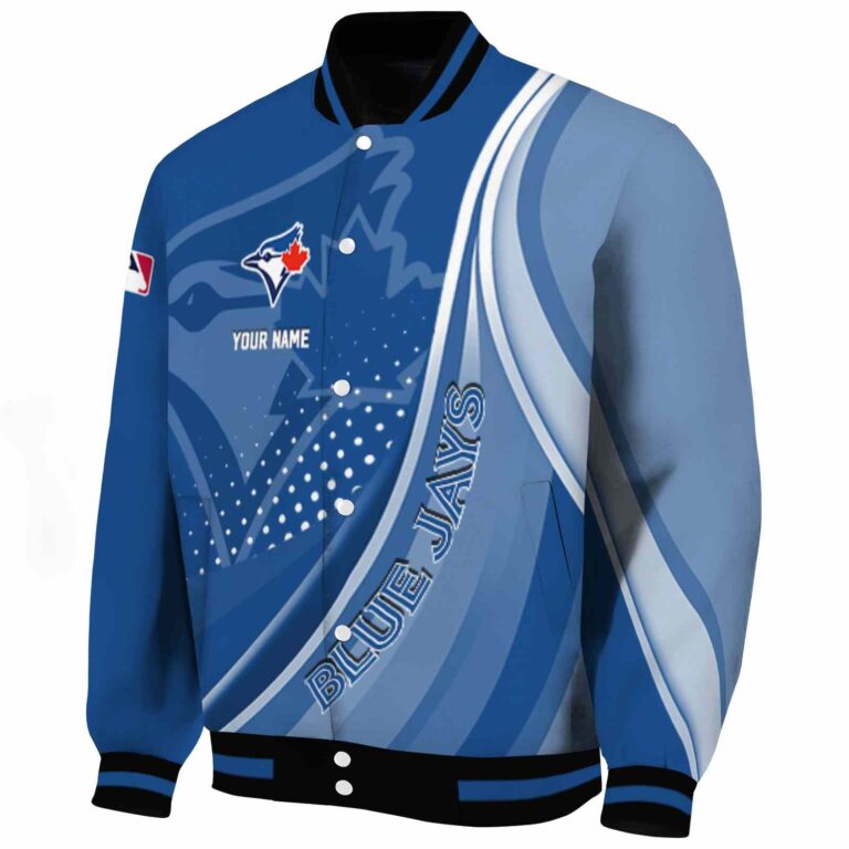 custom toronto blue jays wave patterns blue jacket best selling