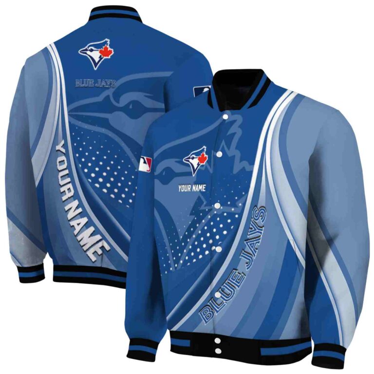 custom toronto blue jays wave patterns blue jacket fashion forward