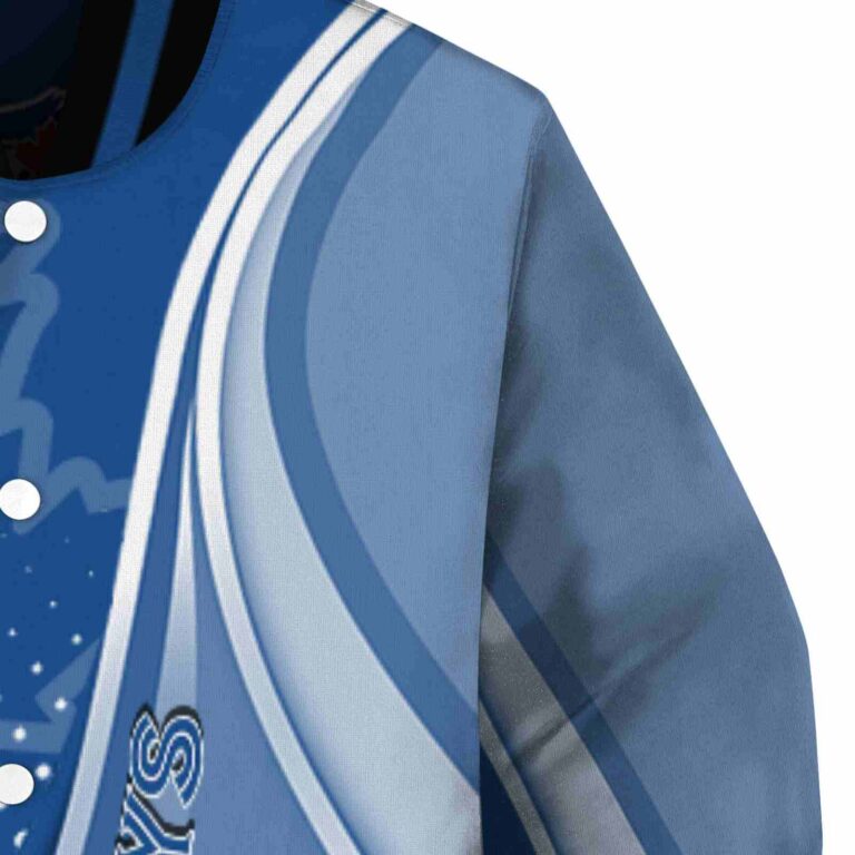 custom toronto blue jays wave patterns blue jacket premium grade