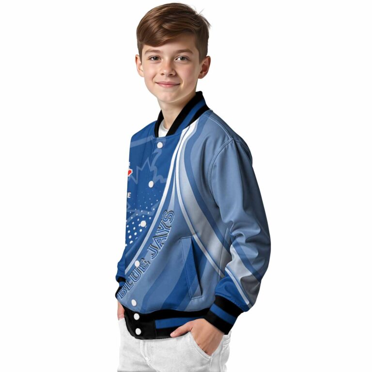 custom toronto blue jays wave patterns blue jacket trendy
