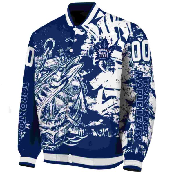 custom toronto maple leafs fishing art blue jacket best selling