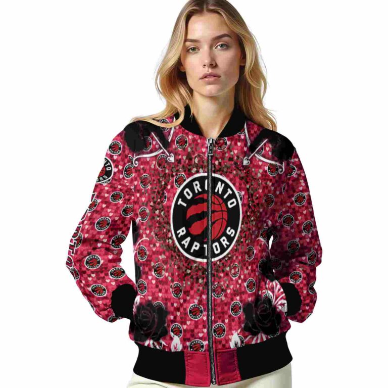 custom toronto raptors heart explosion red jacket latest model