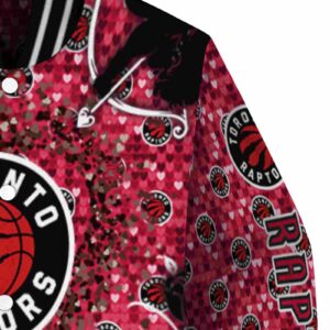 custom toronto raptors heart explosion red jacket premium grade