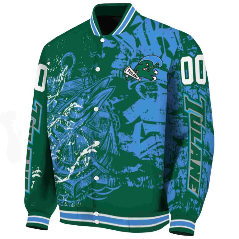 custom tulane green wave fishing art green jacket best selling