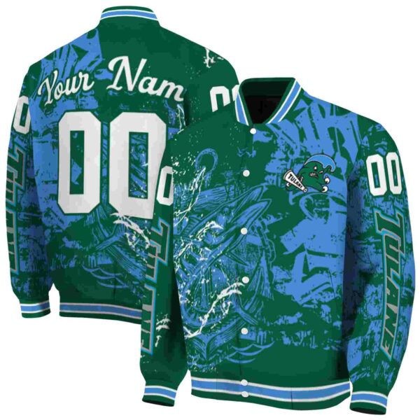 custom tulane green wave fishing art green jacket fashion forward