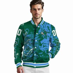 custom tulane green wave fishing art green jacket high quality