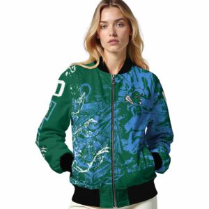 custom tulane green wave fishing art green jacket latest model