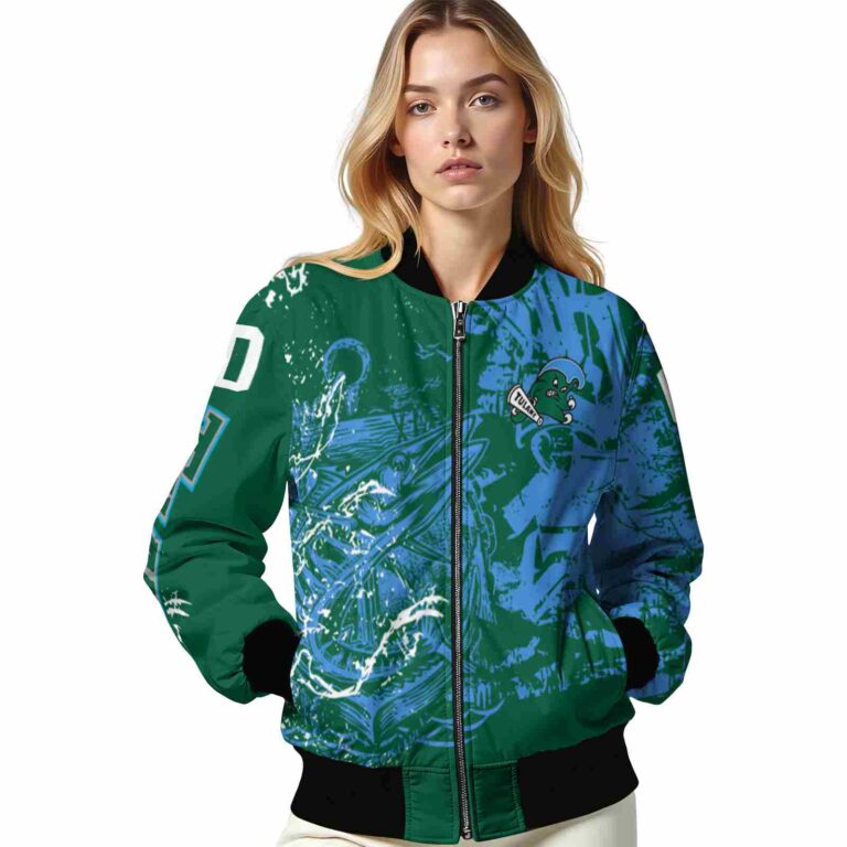 custom tulane green wave fishing art green jacket latest model