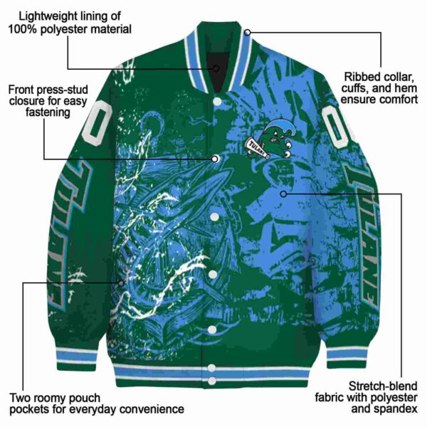 custom tulane green wave fishing art green jacket new arrival