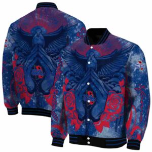 custom tulsa golden hurricane praying hands blue jacket fashion forward