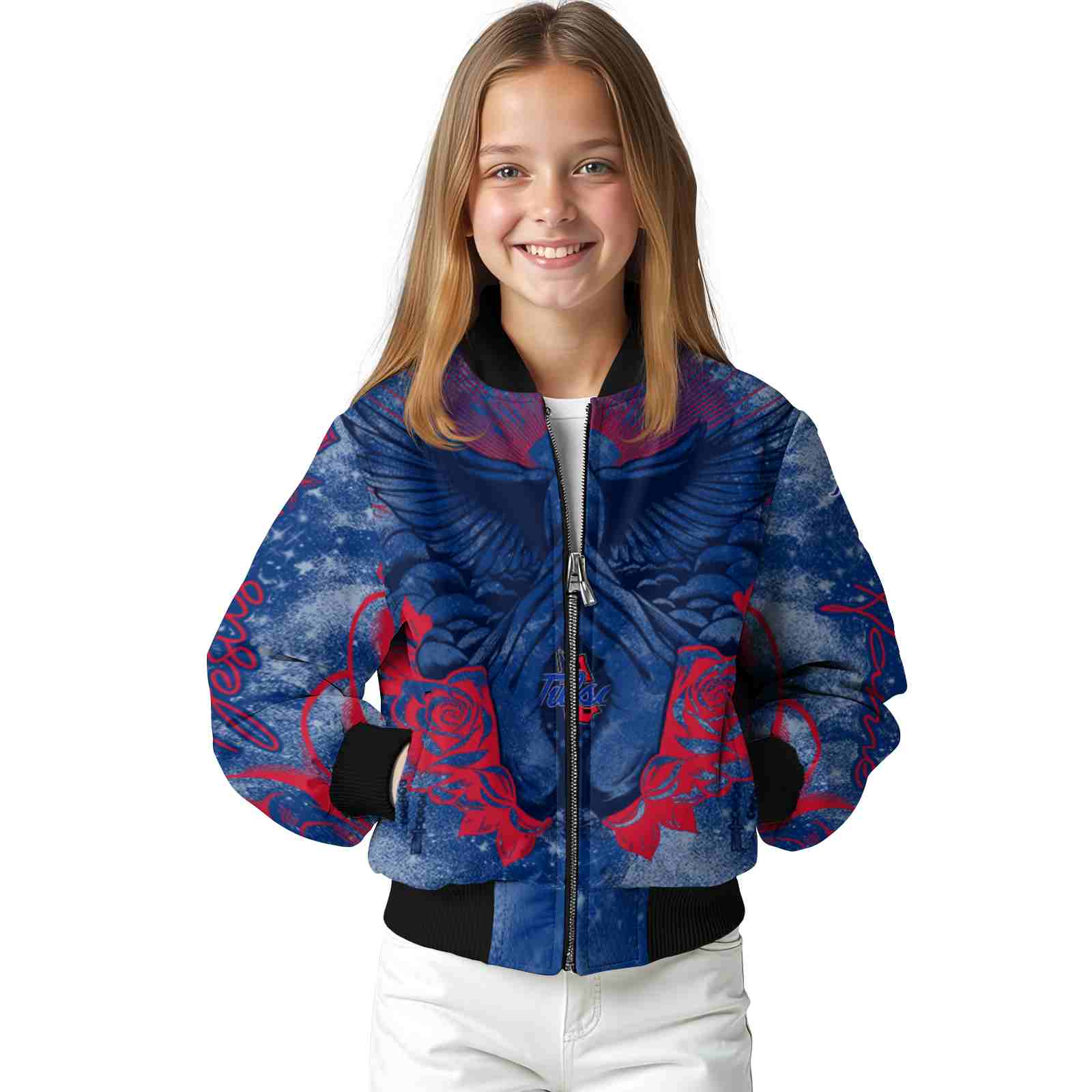 custom tulsa golden hurricane praying hands blue jacket top rated custom tulsa golden hurricane praying hands blue jacket top rated