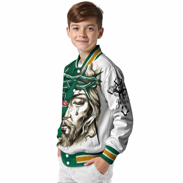 custom uab blazers jesus tears green white jacket trendy